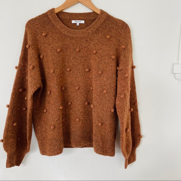 Madewell Heather Cider Brockton Bobble Sweater - Picture 9 of 9